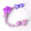 AkoaDa New Infant Baby Cute Wooden Letters Pacifier Chain Holder Nipple Clip Teether Dummy Strap