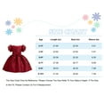 thumbnail image 2 of KIMI BEAR Little Girls Formal Dress 6T Little Girls Party Dress Princess Dress 7T Little Girls Embossed Floral Short Puff Sleeve Princess Dress Red, 2 of 9
