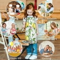 thumbnail image 6 of Yellow Lemon Fruit Leaves White Pattern Kids Aprons for Girls and Boys,Adjustable Neck Strap Toddler Aprons for Kids Cooking Baking, 6 of 6