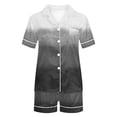 thumbnail image 4 of IROINNID Womens Two Piece Pajama Set Silk Sleepwear Short Sleeve Tops+ Shorts summer Homewear Clothes, 4 of 5