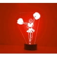 thumbnail image 4 of YSTIAN 3D Cheerleader Night Light Table Desk Optical Illusion Lamps 16 Color Changing Lights LED Table Lamp Xmas Home Love Birthday Children Kids Decor Toy Gift, 4 of 5