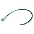 thumbnail image 1 of Unique Bargains AC/DC110V 6mm Flush Panel Metal Shell Green LED Indicator 150mm Cable 3 Count, 1 of 5