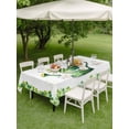 thumbnail image 3 of Outdoor Tablecloth with Umbrella Hole and Zipper, St Patrick's Day Rectangle Table Cloth 60x120 Inch Waterproof Tablecloth, Watercolor Shamrock Leaves Watering Can Green Picnic Table Cover for Patio, 3 of 7