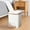B, variant on ​Foot Pedal Trash Can, Large Capacity Step-On Garbage Bin with Lid for Kitchen, Bathroom, Bedroom & Living Room, Modern White Drum Design​​ C
