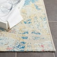 thumbnail image 4 of SAFAVIEH Barbados Tobon Botanical Indoor/Outdoor Runner Rug, Light Blue/Ivory, 2'8" x 10'5", 4 of 10