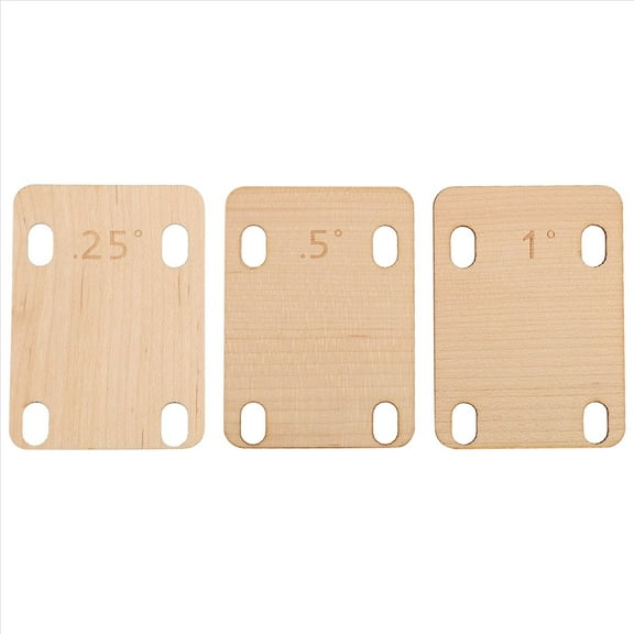 New Arrivals 3Pcs Guitar Neck Shims, Solid Maple Wood Shim Protection