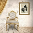 thumbnail image 3 of Jensen, Asia 25x32 Gold Ornate Wood Framed with Double Matting Museum Art Print Titled - Inky Floral II, 3 of 4