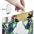 thumbnail image 4 of FMSHPON Elephant Tiger Zebra Clipboard Hardboard Wood Nursing Clip Board and Pull for Standard A4 Letter 13x9 inches, 4 of 7
