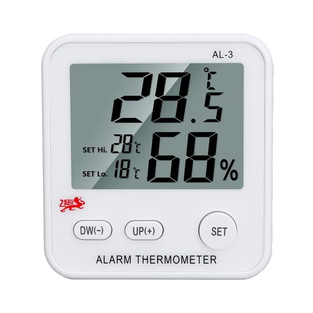 Termómetro De Digital Termómetro Para Exteriores Interior Sensor Inalámbrico Monitor De Temperatura Con Sonora Para La Cocina Del Refrig Zulema Termómetro digital de alarma