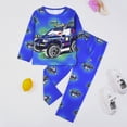 thumbnail image 3 of RTKFRFLM Toddler Boys Pajamas Set 2 Piece Camo Dinosaur Print Pajama Long Sleeve Night Glow Loungewear Jumpsuit Sleepwear Nightgown Pjs Loungewear, 3 of 6