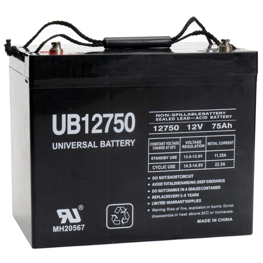 UB12750 - SLA battery 12 volt 75 amp hour - Walmart.com