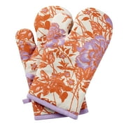 Vintage Floral Oven Mitt 2 Piece Set, Amethyst by Drew Barrymore Flower Home