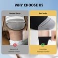 thumbnail image 6 of UNEEI Diabetic Socks for Men & Women, 6 Pairs Non-Binding Crew Socks with Extra Wide Loose Fit for Swollen Feet and Calves, Color-Block Design, Size 11-13, 6 of 7