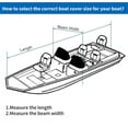 thumbnail image 3 of 11-13Ft Heavy Duty Boat Cover 210D Oxford Waterproof Trailerable Marine Protective Grey for V - Hull Tri - Hull Runabout Bass Fish & Ski Boat Fishing Ski, 3 of 8