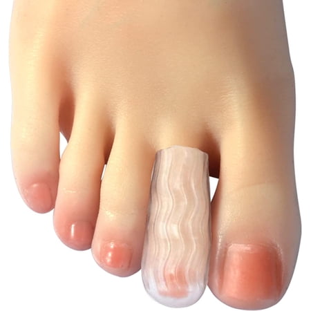 Silicone Toe Caps and Protectors, Striped Gel Toe Covers, Protect Toe from Rubbing, Corns, Blisters, Hammer Toes and Other Painful Toe Problems