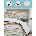 thumbnail image 4 of Sage Green Ombre Full Size Down Alternative Comforter, Lightweight Comforter Quilt Bedding Set with Pillow Shams Modern Abstract Geometric Art All Seasons Bed Comforter Duvet Insert 78"x90", 4 of 7