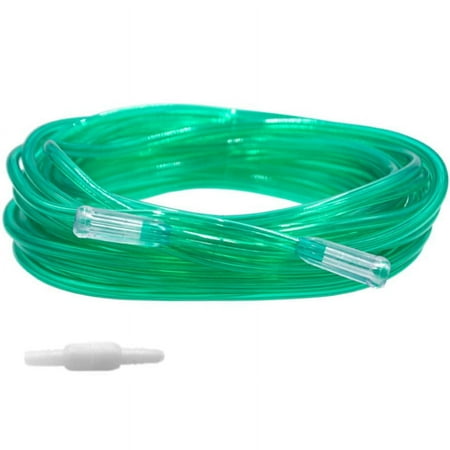 2pk 25Ft Green Oxygen Supply Tubing with Swivel Connectors