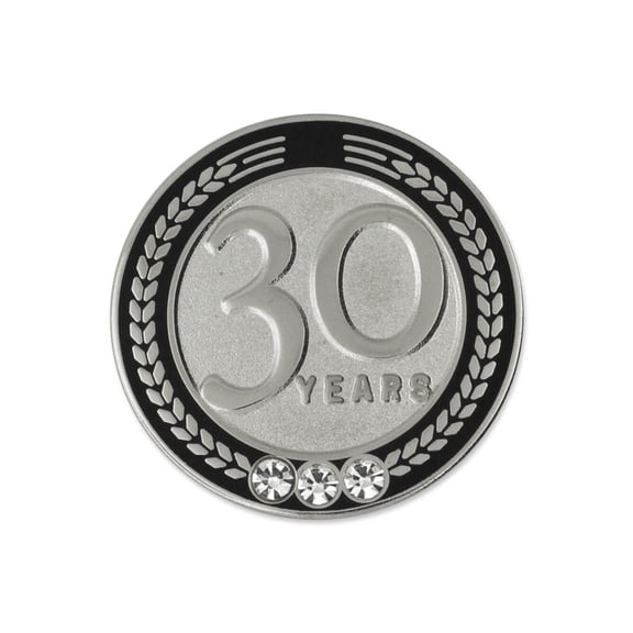 PinMart's 30-39 Years of Service Award Employee Recognition Gift Lapel Pin - Black