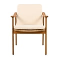 thumbnail image 6 of Outdoor Dining Chairs Set of 2 with Teak Finish Acacia Wood Frame Brown PE Wicker and Beige Waterproof Cushions for Patios Decks and Gardens, 6 of 9