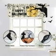 thumbnail image 4 of Halloween Kitchen Window Curtains,Ghost Pumpkins Style Cafe Curtains Over Sink,Vintage Witches Bathroom Bedroom Living Room Window Tier and Valance 3 Pieces Set, 4 of 6
