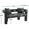 thumbnail image 2 of BISHE Modern Chenille Loveseat Sofa, Plush 2-Seater Couch for Small Spaces, Upholstered Accent Sofa Bed with Soft Fabric, Compact Apartment Sofa for Living Room & Bedroom, Emerald, 2 of 9