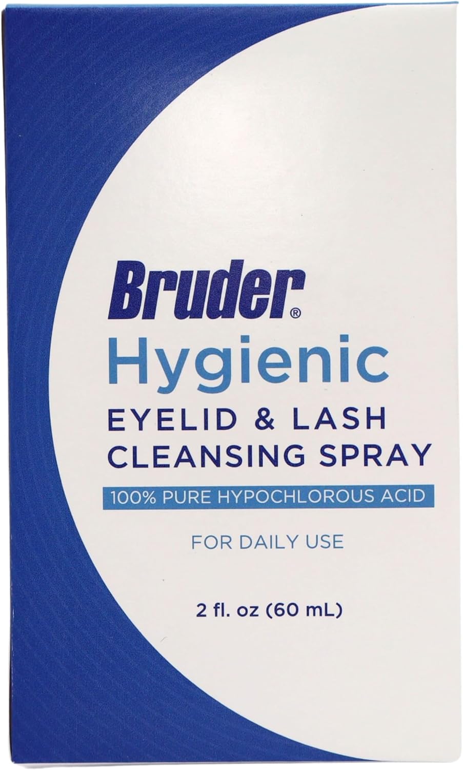 Bruder Hygienic Eyelid Solution Spray - Non-Irritating Pure Hypochlorous in saline, Calm, Skincare, Daily Use Eyelid and Lash Cleanser, Eye Cleansing Spray (60mL)