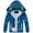 Blue (Dinosaur), variant on Kids Waterproof Rain Jacket Detachable Hood Lightweight Raincoats for Boys Girls Windbreaker Coat