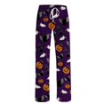 thumbnail image 5 of Purple Pajama Pants Women Soft, Casual, Stretch, Comfy, Lightweight, Breathable, Elastic Waist, Outfits, Fashion, Hight Waist with Pockets 2XL, 5 of 5