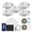 White & 5 Zone 55000 BTU 12+12+12+12+12, variant on DELLA 55000 BTU 5-Zone (5x9.5K) Ceiling Cassette Mini Split AC, Ultra Heat -22℉, Covers 2000 Sq.Ft, Energy Star, 22.5 SEER2 230V, 8-way 360° Airflow,Alexa & WiFi,Pre-Charged Heat Pump,25ft Kits