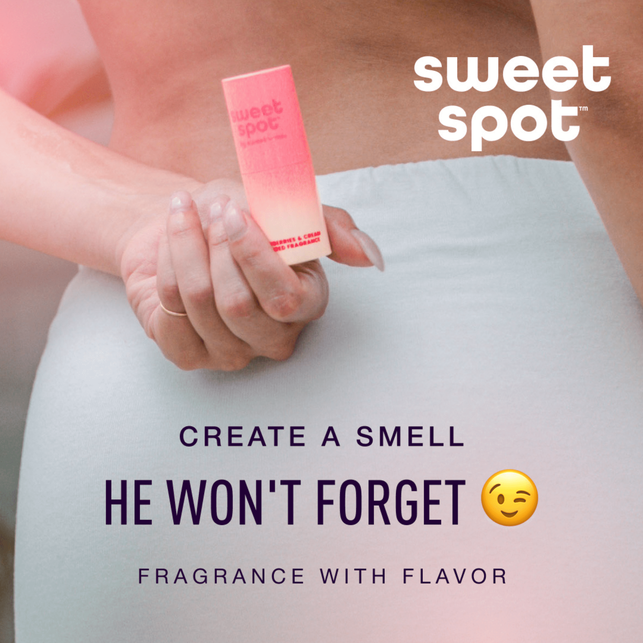 Sweetums Sweet Spot Strawberries & Cream Flavored Pleasure Fragrance Stick, 1 Count