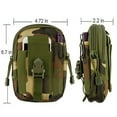 thumbnail image 2 of Bemz Tactical Pouch for Samsung Galaxy A15 5G (600D Water Resistant Nylon Material EDC MOLLE Holster Carrying Travel Bag Case) - Jungle Green Camo, 2 of 8