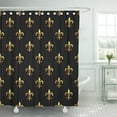thumbnail image 1 of Cortina de Ducha ABPHQTO Poliéster Lirio Real Clásico Floral Dorado 152x180 cm, 1 of 2