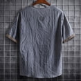 thumbnail image 4 of Men's Lightweight Short Sleeve T Shirt with Traditional Chinese Closures Vintage Style, Comfortable, Breathable, 4 of 4