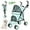 Tealblue B, variant on 3 - in - 1 Foldable Pet Stroller for Small Pets - 6 Wheels, Adjustable Handle, Breathable Mesh