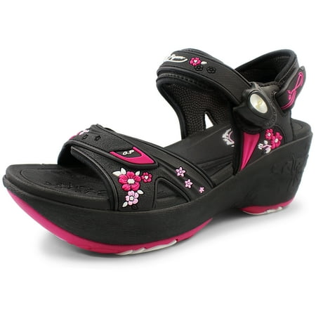 

GP Wedge Platform Snap Lock Sandals for Women: 0758 Fuchsia EU38 (US Size 7 - 7.5)