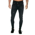 thumbnail image 1 of Wyzesi Plus Jeans Bootcut Stretch Men Men's Casual Jeans Solid Color Ripped Pleated Frayed Gradient Washed Trousers Christmas Male Costumes, 1 of 5