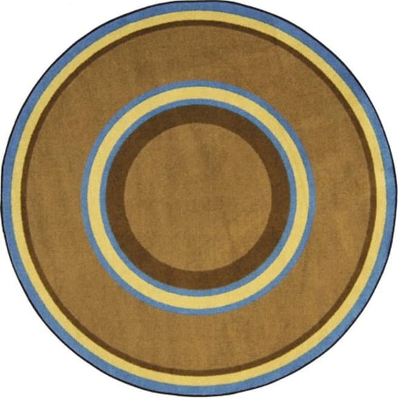 Kid Essentials Ripples Round Misc Sold Color Area Rugs  03 Chocolate - 7 ft. 7 in.