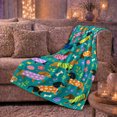 thumbnail image 6 of Teal Dachshund Dogs Patterned Sweaters Autumn, Playful Pet Portrait Pattern, Warm Flannel Blanket for Living Room and Bedroom, Dog Lovers Thanksgiving Gift, Pet Lover Home Decor, 6 of 9