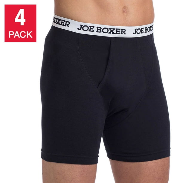 Joe Boxer Men's Boxer Briefs 4-pack, XXL, Black 