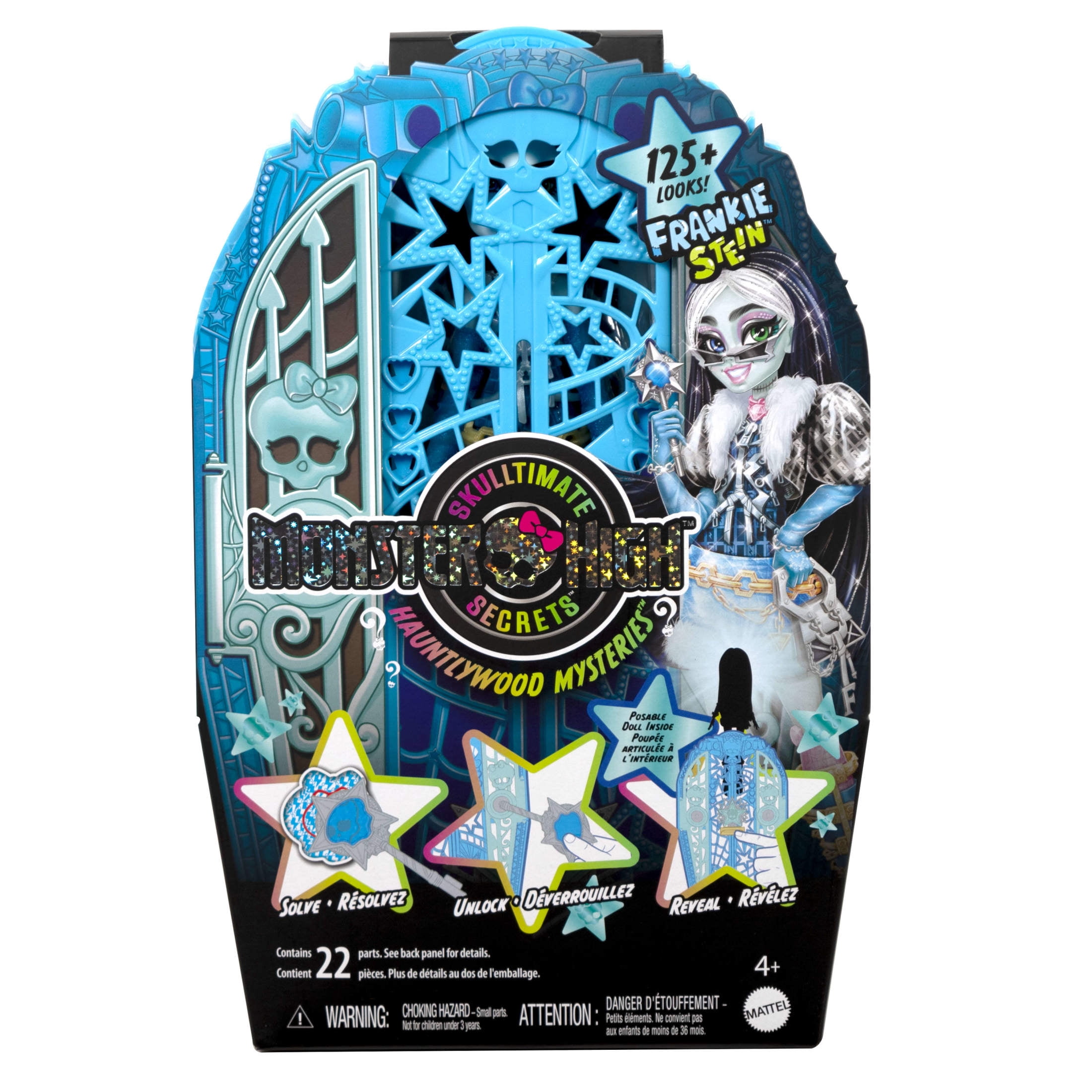Monster High Skulltimate Secrets Hauntlywood Mysteries Doll, Frankie Stein with 19+ Surprises