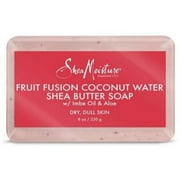 Shea Moisture Fruit Fusion Coconut Water Energizing Shea Butter Bar Soap 8 oz (Pack of 4)