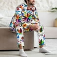 thumbnail image 7 of Sikiie Mexican Bright Style Mens Pajama Set, Soft Warm Long Sleeve Sleepwear, Cozy Button-Down Pjs for Men-Medium, 7 of 7