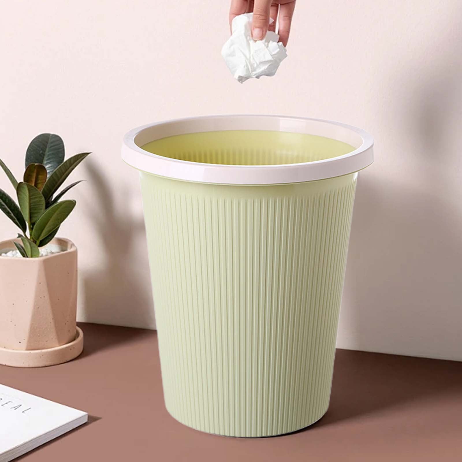 Tahtuvzn School Cleaning Gadgets Garbage Can Trash Pressure Wastebaskets for Bathroom Bedroom Office Kitchen Small Space Living Bin