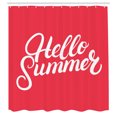 thumbnail image 3 of Ambesonne Saying Shower Curtain, Summer Hand Written Words, 69"Wx70"L, Dark Coral and White, 3 of 5