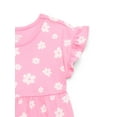 thumbnail image 3 of Garanimals Toddler Girl Print Dress with Short Ruffle Sleeves, Sizes 12M-5T, 3 of 3