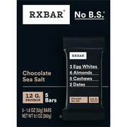 RXBAR Chocolate Sea Salt Chewy Protein Bars, Gluten-Free, Ready-to-Eat, 9.1 oz, 5 Count