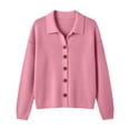 thumbnail image 4 of Atogsazn Women's Button Down Sweater Casual Knitted Long Sleeve Sweaters Winter Warm Coat Tops Clothes Pink S Fashion, 4 of 6