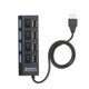 thumbnail image 1 of Concentrador Usb de 4 Puertos Concentrador de Carga Usb 2.0 Interruptor Independiente Indicador Led MABOTO Concentrador USB, 1 of 7