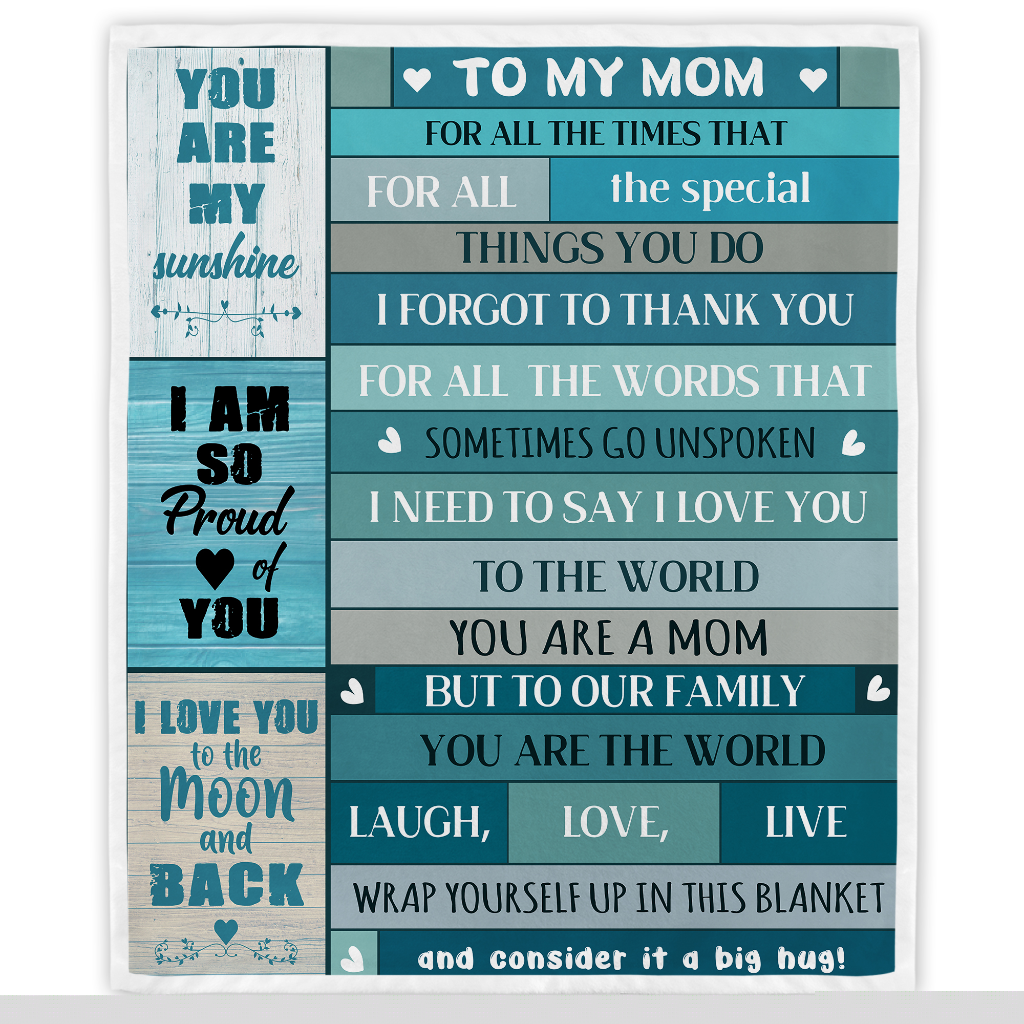 Soft Warm Mom Blanket - Birthday Gift Blanket for Mom Happy Mothers Day Throw Gift for Mother, Wife, Grandma from Daughter, 50"x60"