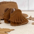 thumbnail image 3 of Meckior Baby Girls Boys Boots Infant Cowboy Tassel Booties Newborn Moccasins Shoes for 3-18 Months, 3 of 7